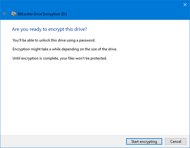 crypter le lecteur USB à l'aide de Bitlocker dans Windows 10 pic6