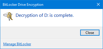 décrypter les clés USB à l'aide de bitlocker dans Windows 10 pic1