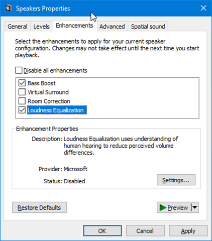 1613152503 608 Activer ou desactiver les ameliorations audio dans Windows 10