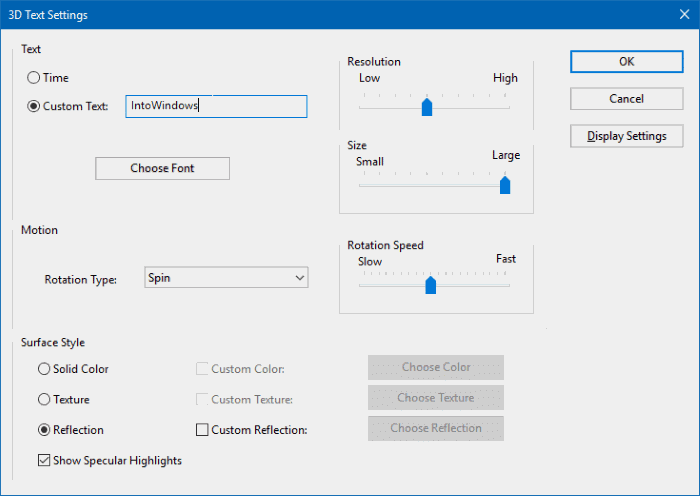modifier les paramètres de l'économiseur d'écran dans Windows 10 pic3