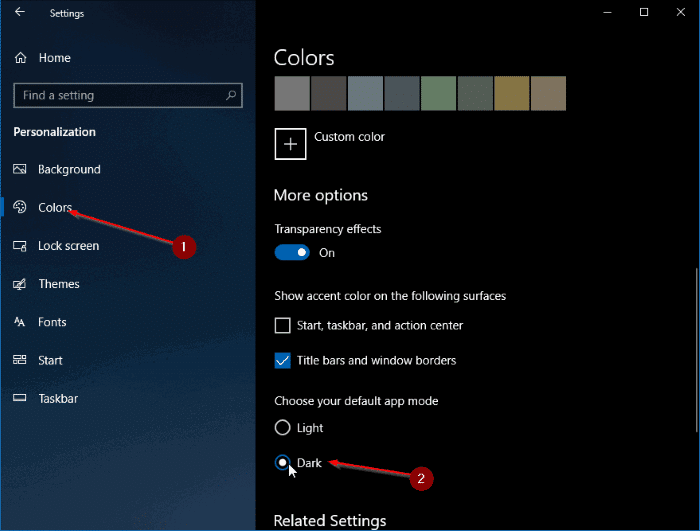 activer le mode thème sombre pour l'explorateur de fichiers dans windows 10 pic1