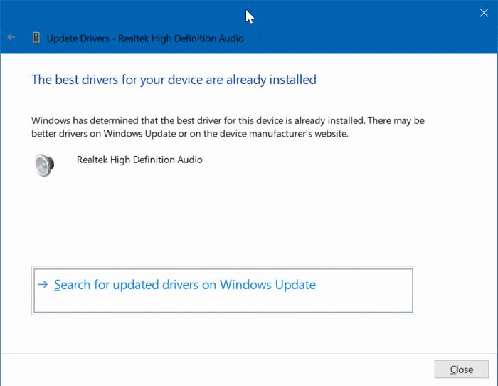 mettre à jour les pilotes de périphérique dans Windows 10 pic2