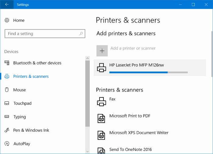 Ajouter une imprimante sans fil à un PC Windows 10 (5)