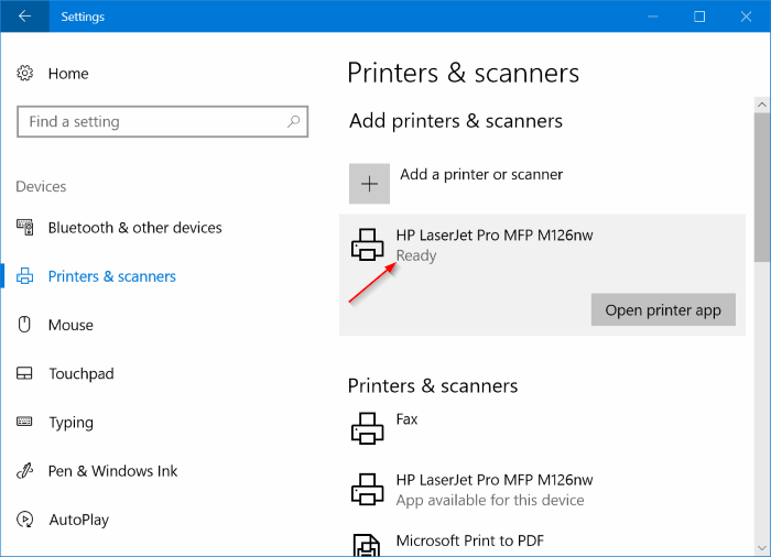 Ajouter une imprimante sans fil à un PC Windows 10 (6)