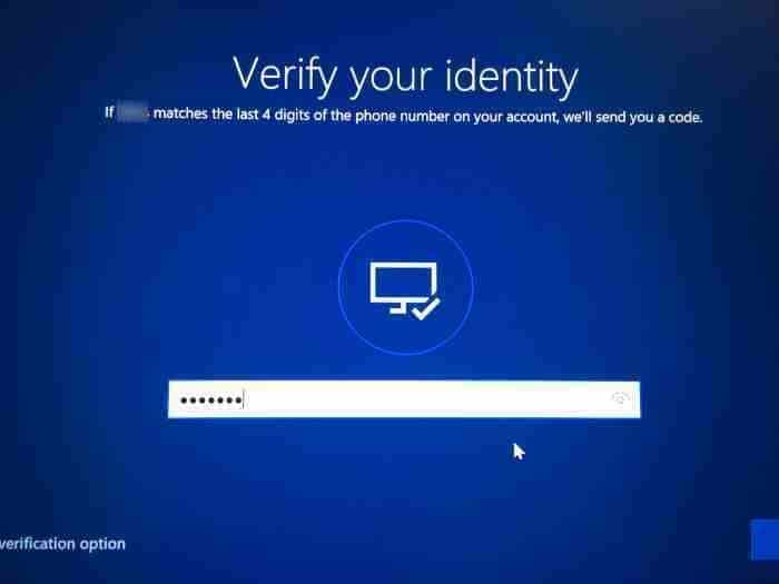 Réinitialiser le mot de passe du compte Microsoft à partir de l'écran de connexion dans Windows 10 (3)