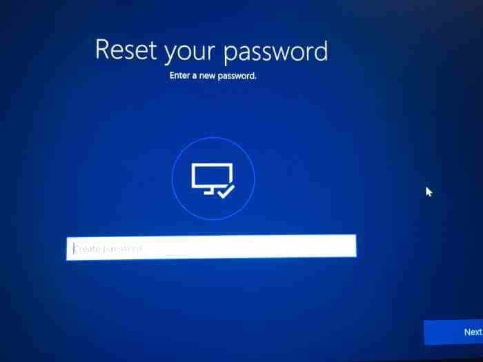 Réinitialiser le mot de passe du compte Microsoft à partir de l'écran de connexion dans Windows 10 (5)