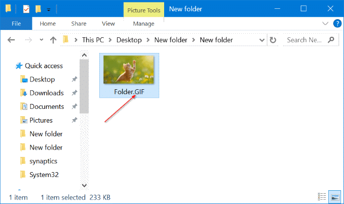 changer l'image du dossier dans Windows 10 pic3.1