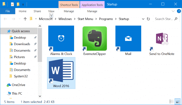ajouter des applications au démarrage dans Windows 10 pic7