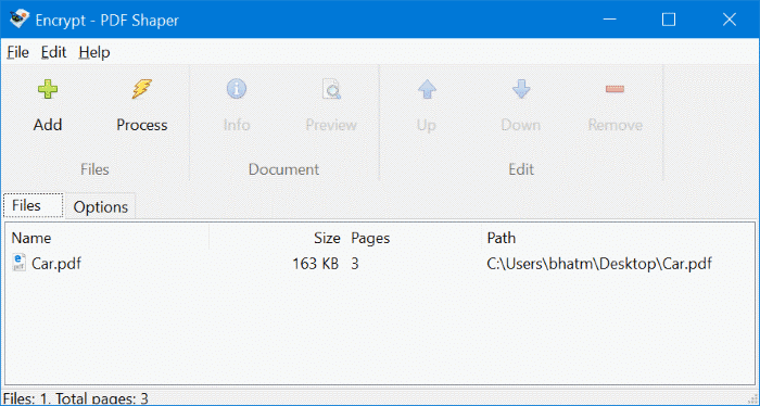 mot de passe protéger les fichiers PDF dans Windows 10 pic2