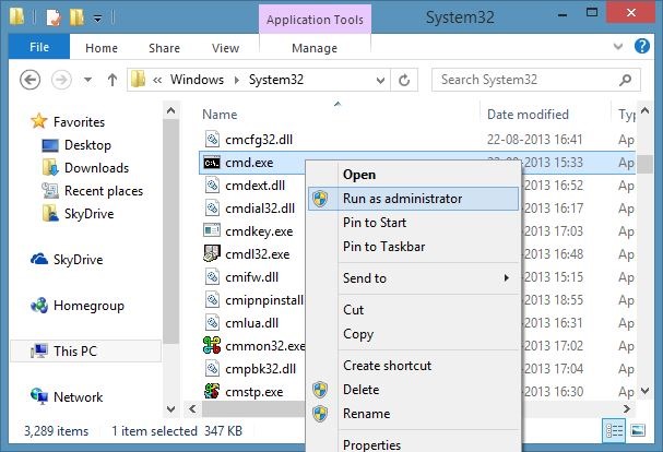 Exécutez l'invite de commande en tant qu'administrateur dans Windows 8 Method4 Step4