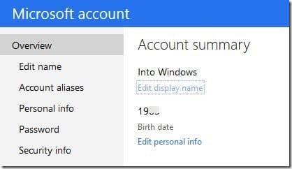 renommez le nom de votre compte Microsoft sur l'écran de démarrage Step3