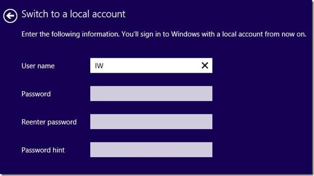 renommez le nom de votre compte Microsoft sur l'écran de démarrage Step6
