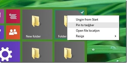 Ajouter des dossiers à la barre des tâches dans Windows 10 étape 2