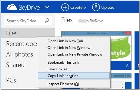 Connectez-vous à SkyDrive sans compte Microsoft dans Windows 8.1 Étape 1
