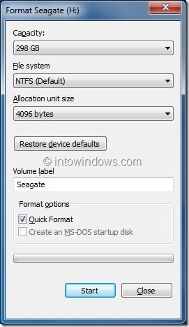 Installez Windows 8 à partir du disque dur externe Étape 2