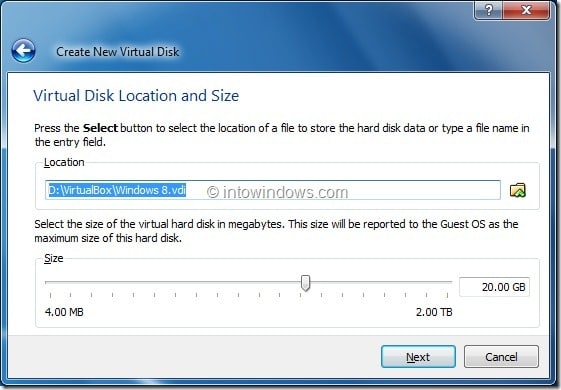 Installez Windows 8 sur la machine virtuelle VirtualBox Step8