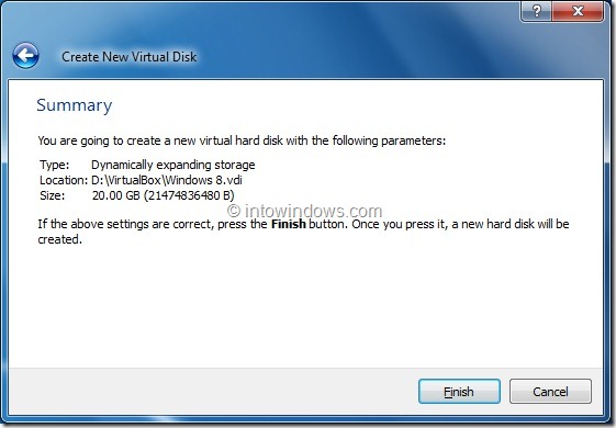 Installez Windows 8 sur la machine virtuelle VirtualBox Step9