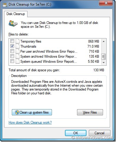 Supprimez les fichiers de sauvegarde de Windows 7 Step3 Service Pack