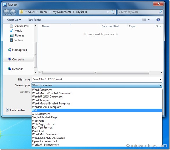 Enregistrer les fichiers au format PDF dans Microsoft Office 2010