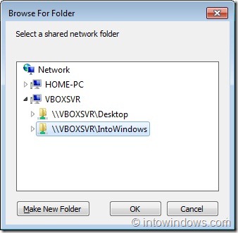 Partager des dossiers entre VirtualBox et la machine hôte Windows 7 Étape 5