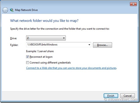 Partager des dossiers entre VirtualBox et la machine hôte Windows 7 Étape 6