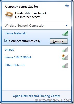 Connectez le réseau sans fil Windows 7 Étape 2