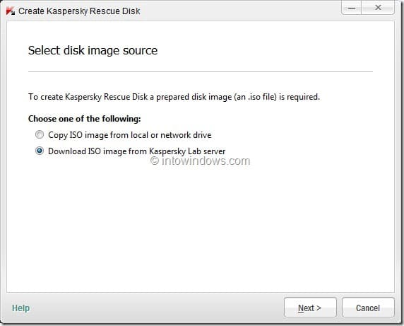 Comment créer Kaspersky Rescue Disk USB Étape 3