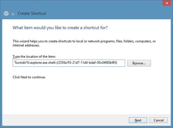 Épingler la commande d'exécution à l'écran de démarrage dans Windows 8 Step2