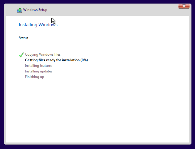 Installation propre de Windows 10 Étape 12