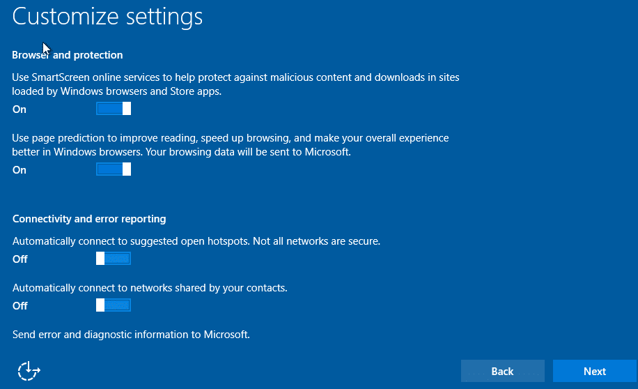 Installation propre de Windows 10, étape 15