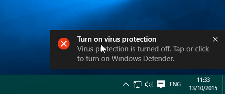Activez ou désactivez la protection en temps réel de Windows Defender dans Windows 10 pic5