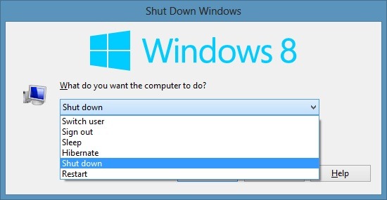 Comment arrêter Windows 8
