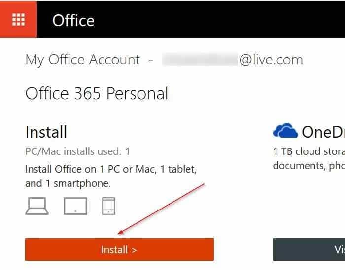 transférer la licence Office 365 vers un autre PC step3