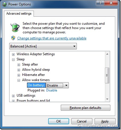Empêcher les programmes de réveiller votre ordinateur Windows 7 5
