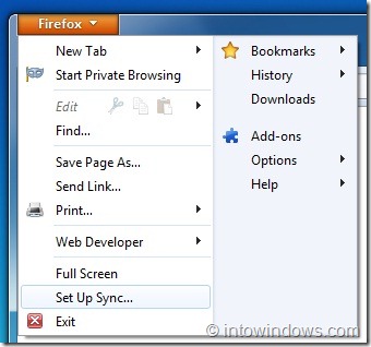 Configuration de Firefox Sync Étape 01