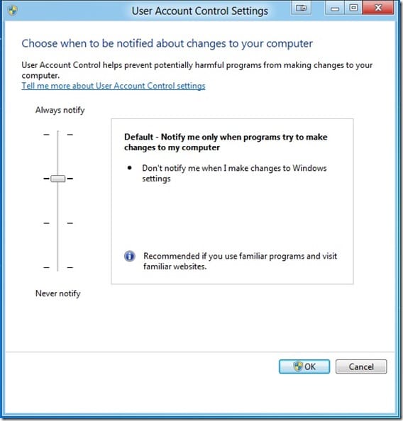 Les applications Metro ne fonctionnent pas dans Windows 8 Étape 1
