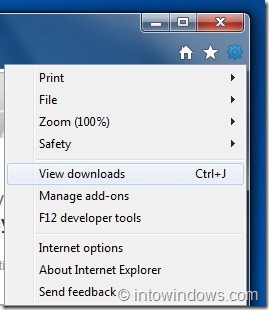 Modifier l'emplacement de téléchargement par défaut d'Internet Explorer 9