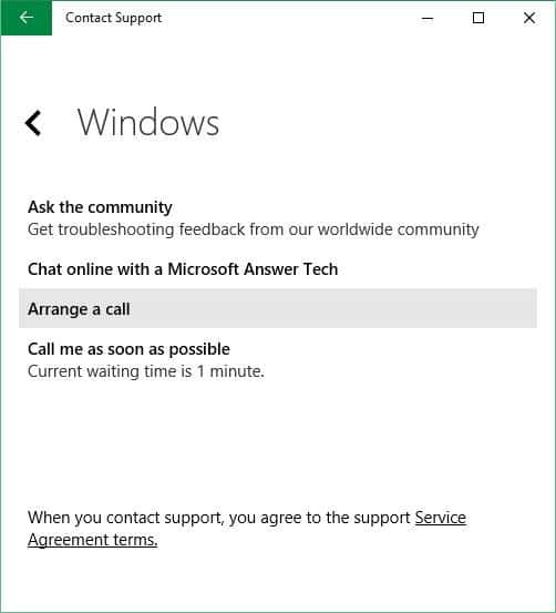 Planifier un appel de retour de Microsoft dans Windows 10 étape 5