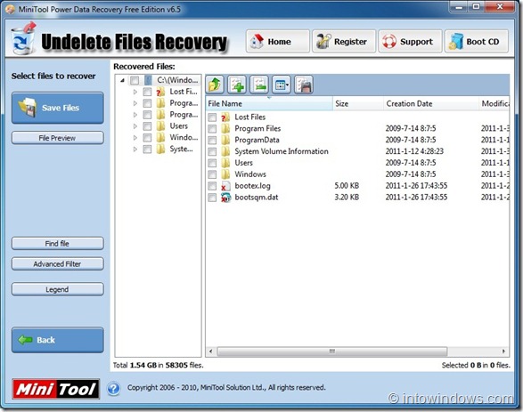 MiniTool Power Data Recovery édition gratuite