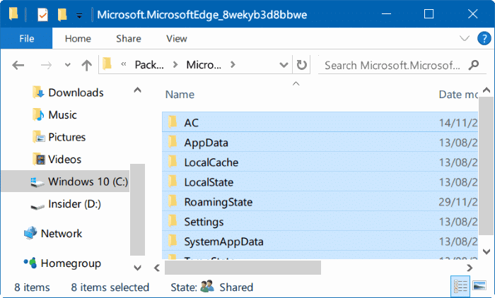 restaurer Microsoft Edge dans Windows 10 pic4