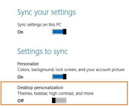 Désactiver la synchronisation en arrière-plan du bureau dans Windows 8.1 Step6