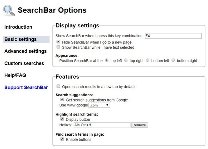 Ajouter le champ de recherche à l'image 2 du navigateur Chrome