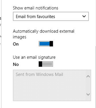 désactiver l'envoi à partir de l'image de messagerie Windows 5