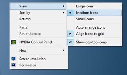 Redimensionner les icônes du bureau dans Windows 7 et Windows 8 image 4