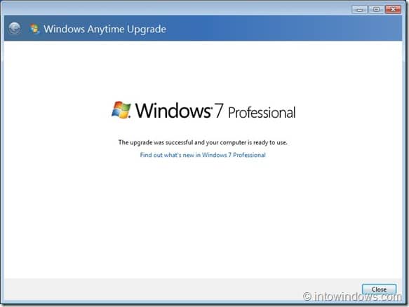 Mettre à niveau Windows 7 Home Premium vers Professional Edition step9
