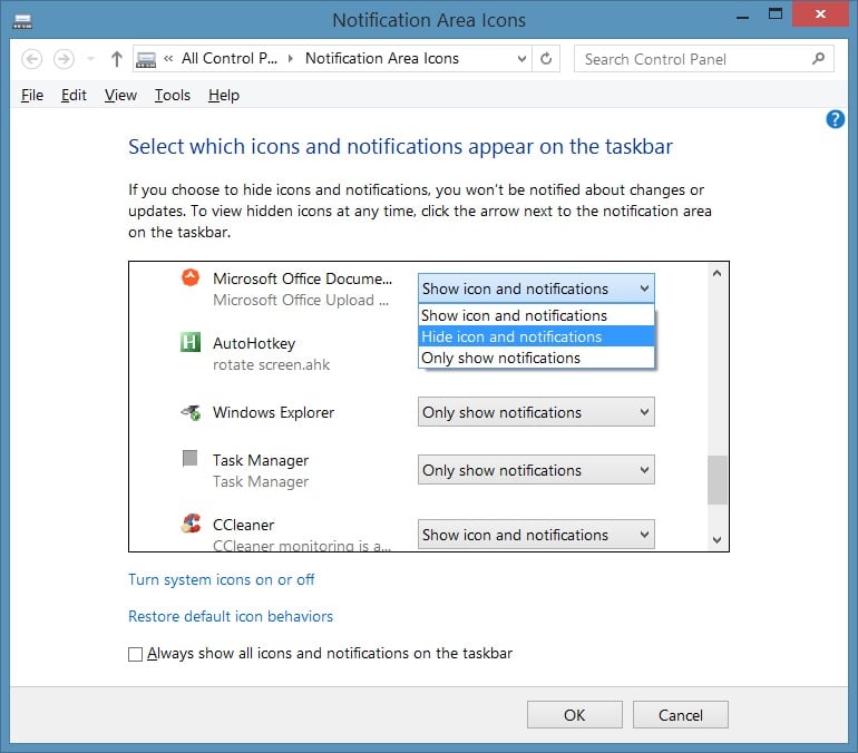 Désactivez complètement Microsoft Office Upload Center step2