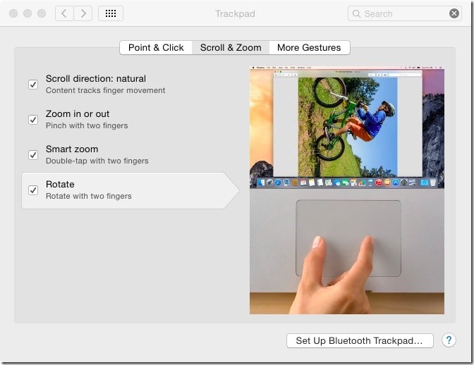 Désactiver ou activer les gestes du trackpad Mac pic1