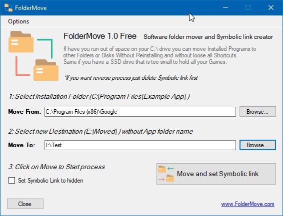 programmes et jeux de déplacement de foldermove installés dans Windows 10 pic1