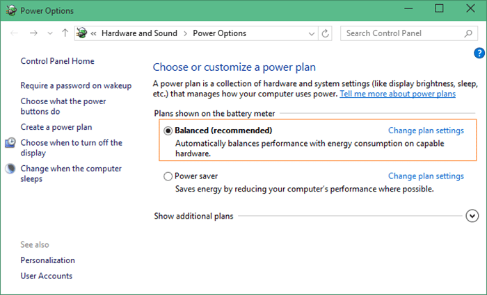 Windows 10 Energy Saving Activer ou désactiver Picture8