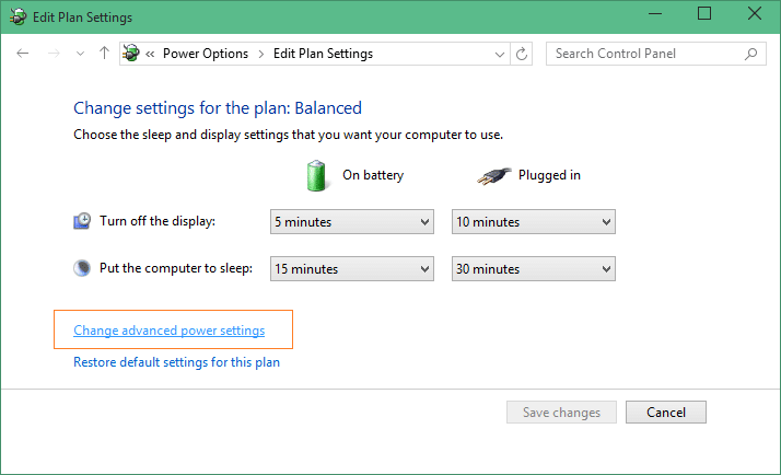 Windows 10 Energy Saving Activer ou désactiver Picture9